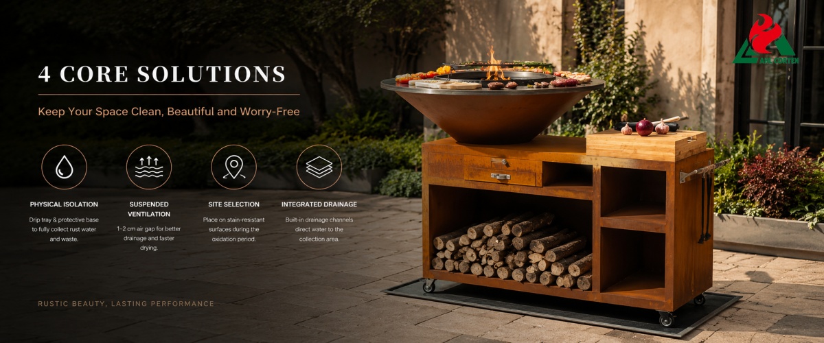 corten steel bbq grills for sale